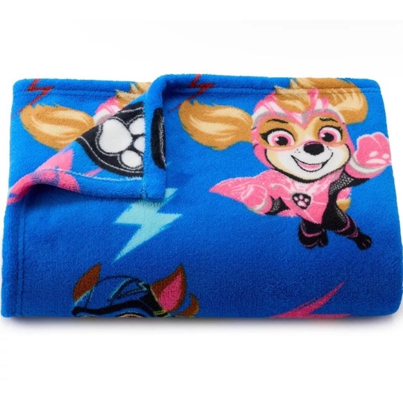 Paw Patrol The Mighty Movie “Power to the Puppies” Plush Throw, 46”x 60” - Picture 1 of 4